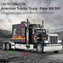 Cacao Araba Modeli Alaşım 1:24 Peterbılt Amerikan Traktör Kamyon Peter Bilt 389 Ribaund Ses Kamyonet (Yurt Dışından)