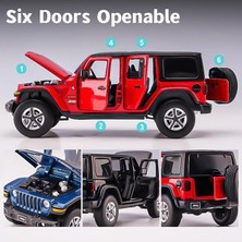 Cacao 1:32 Jeep Wrangler Sahara Döküm Oyuncak Araba Modeli Suv Minyatür Filibir Kapılar Açık (Yurt Dışından)