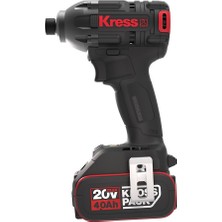 Kress KUB60.2 20VOLT 4.0AH Li-Ion Çift Akülü 230NM Kömürsüz Profesyonel Şarjlı Darbeli Tornavida