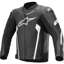 Alpinestars  Faster V2 Deri Korumalı Motosiklet Montu Siyah / Beyaz