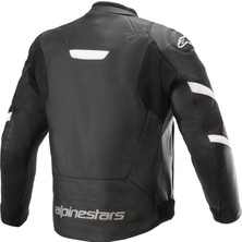 Alpinestars  Faster V2 Deri Korumalı Motosiklet Montu Siyah / Beyaz