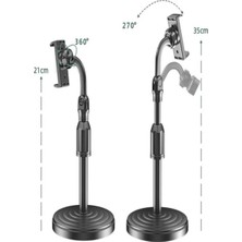 BarkoFix Masa Üstü Teleskopik Telefon Tutucu Ayarlanabilir Telefon Tutacağı Telefon Stand