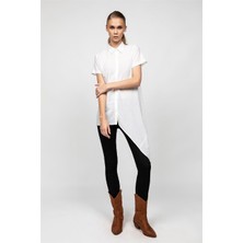 Gils Butik Asimetrik Beyaz Gömlek