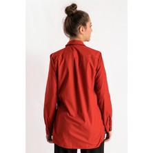 Gils Butik Kırmızı Boyfriend Gömlek