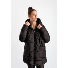 Gils Butik Siyah Oversize Şişme Mont