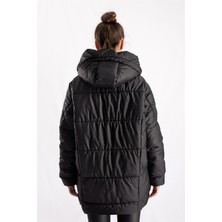 Gils Butik Siyah Oversize Şişme Mont