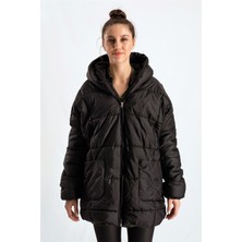Gils Butik Siyah Oversize Şişme Mont