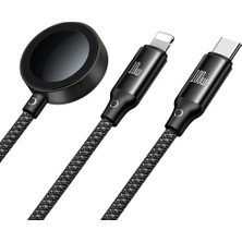 Mcdodo CA-4940 100W 3in1 (Type-C, Lightning ve Apple Watch) Çoklu Şarj Kablosu