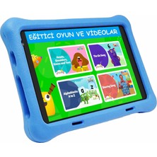 Npo 8" IPS Ekran 4gb 64GB Android 13.0 A133P 1.8ghz Antişok Çocuk Tableti Kids Tablet Mavi RS407+