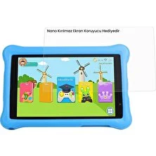 Npo 8" IPS Ekran 4gb 64GB Android 13.0 A133P 1.8ghz Antişok Çocuk Tableti Kids Tablet Mavi RS407+