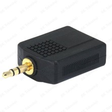 BK Teknoloji 3.5mm Stereo Erkek Fiş To 2X6.35MM Stereo Dişi Ayırıcı Adaptör