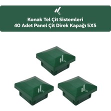 KONAK TEL ÇİT SİSTEMLERİ 40 ADET PANEL ÇİT DİREK KAPAĞI 5X5