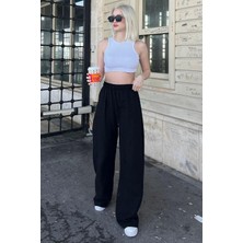 CMZ Collection Kadın Beli Lastikli Yazlık Dokulu Palazzo Pantolon