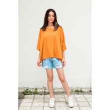 Gils Butik Turuncu Oversize Crop