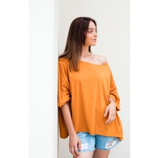 Gils Butik Turuncu Oversize Crop