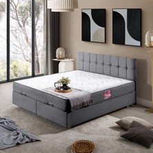 Setay Berlin Çift Kişilik Baza Başlık Letto Yatak Seti - Gri