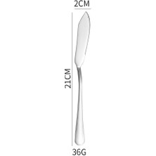 Chavin 1010 Çelik 6 Adet Silver Renk Sofra Balık Kesme Bıçağı CIN742BY-6