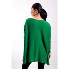 Gils Butik Yeşil Oversize Çift Cepli Tunik