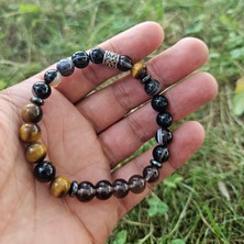 Enerji Taşım Nazar Nazardan Korunma ve Stres Doğal Taş Bilekliği 8 mm