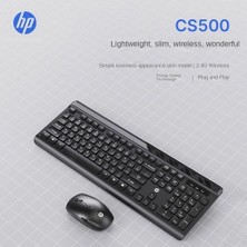 Hp CS500 Kablosuz Klavye Mouse 2,4g Kablosuz Tak Çalıştır Şık Tasarım Türkçe Q Klavye Siyah