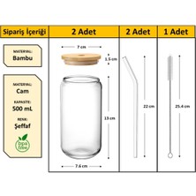 Mis Kitchen 2 Adet Pipetli, Bambu Kapaklı - Soğuk , Sıcak Kahve Bardağı-Kokteyl Bardağı + Temizleme Fırçası