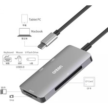 UltraTekno Onten Serisi OTN-91182 Usb-C Çoklu Kart Okuyucu MacBook Tablet Pc Uyumlu Card Reader