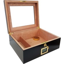 Falconetti Kırmızı Camlı Humidor Puro Kutusu RB99KR