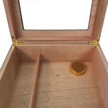 Falconetti Kırmızı Camlı Humidor Puro Kutusu RB99KR