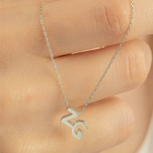 Usho Jewelry 925 Ayar Gümüş Ikili Harf Kolye