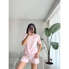 S.K Butik Kadın Kalpli Pijama Takımı