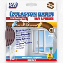 Boss Tape Kapı Pencere İzolasyon Fitili 9 mm-6 mt Kahverengi