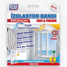 Boss Tape Kapı Pencere İzolasyon Fitili 9 mm-6 mt Beyaz