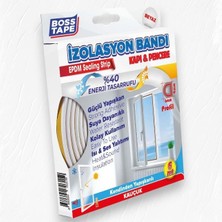 Boss Tape Kapı Pencere İzolasyon Fitili 9 mm-6 mt Beyaz