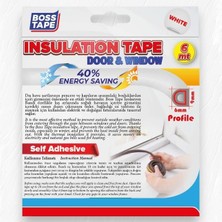 Boss Tape Kapı Pencere İzolasyon Fitili 9 mm-6 mt Beyaz