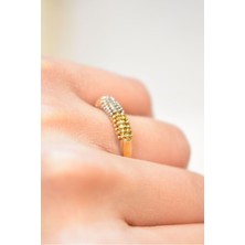 Yenigün Kuyumculuk 14 Ayar Altın Üç Renkli Yüzük