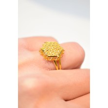 Yenigün Kuyumculuk 14 Ayar Altın Cimarlı Baklava Model Yüzük