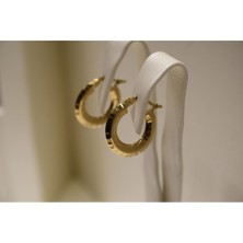 Yenigün Kuyumculuk 14 Ayar Altın Kadın Bombe (Çap:1.8 Cm) Halka Küpe