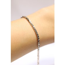 Yenigün Kuyumculuk 14 Ayar Beyaz Altın Küp Bileklik