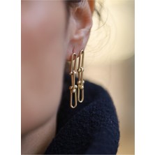 Yenigün Kuyumculuk 14 Ayar Altın Dorica Zincir Küpe