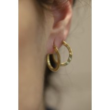 Yenigün Kuyumculuk 14 Ayar Altın 1.8 cm Çaplı Halka Küpe