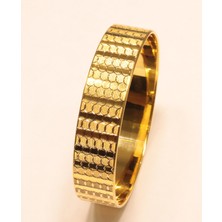 Güler Kuyumculuk Altın Halka Desenli Bilezik