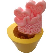 Mumi Çifte Kumrular Silikon Kalıp Sabun Kokulu Taş Mum Epoksi Kalıbı