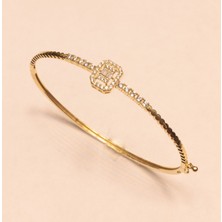 Güler Kuyumculuk Altın Baget Taşlı Kelepçe Bilezik