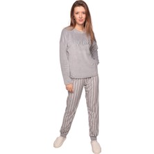 Arcan Kadın Kadife Pijama Takımı 13301-8 | Gri