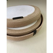 Double Knot Design 8 Prç Saklama Kutulu Supla Amerikan Servis Seti Hediyelik Hasır Jüt Tress Yemek Masası Davet