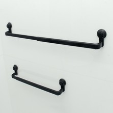Jinlin Shop B Siyah Stil Klx Alüminyum Alaşımlı Vakumlu Havlu Askısı Banyo Havlu Askısı Mutfak Depolama Rafı Delme Boya Raf Ayarlanabilir cm (Yurt Dışından)