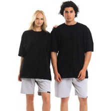 Giyadda  2li Oversize Sevgili Çift Kombini T-Shirt