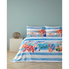 English Home Deep Ocean Tek Kişilik Nevresim Seti Mavi