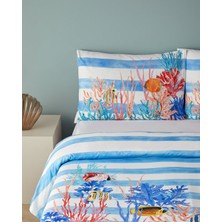 English Home Deep Ocean Tek Kişilik Nevresim Seti Mavi