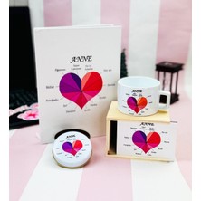 Giftmoda Süper Anne Tasarımlı Kutulu Kupa Sert Kapaklı Defter ve Kokulu Teneke Mum Hediye Seti